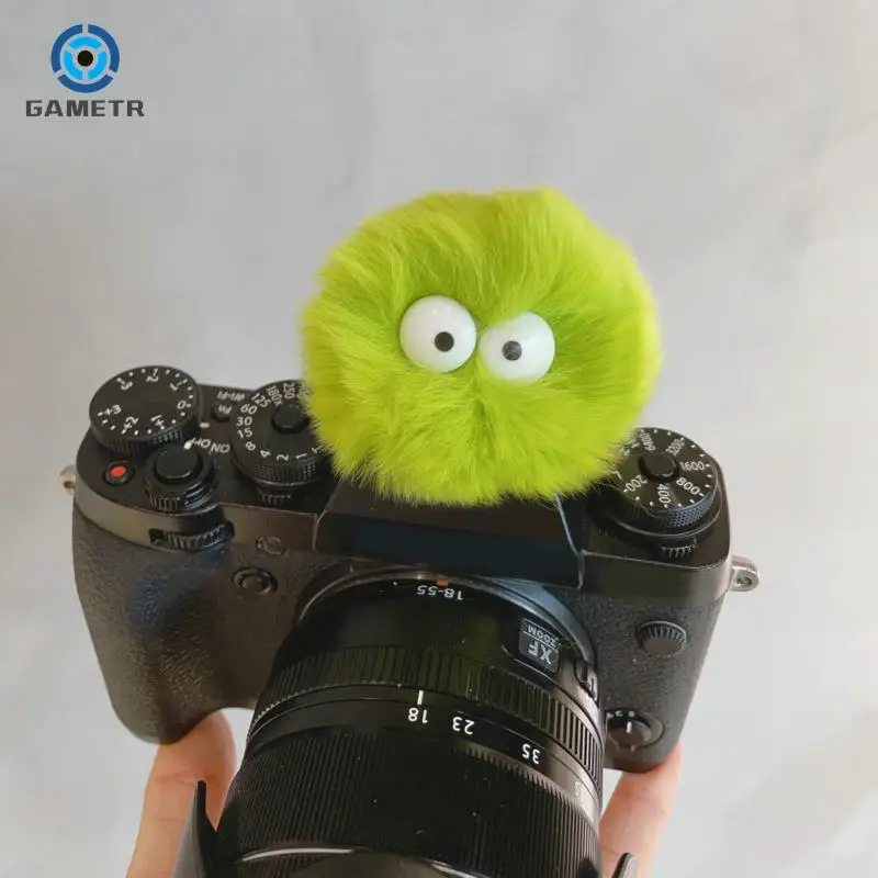Cute Cartoon Camera Protection Cover, Hot Shoe Cap, Dustproof, Boneca de pelúcia, SLR, Acessórios, 1Pc