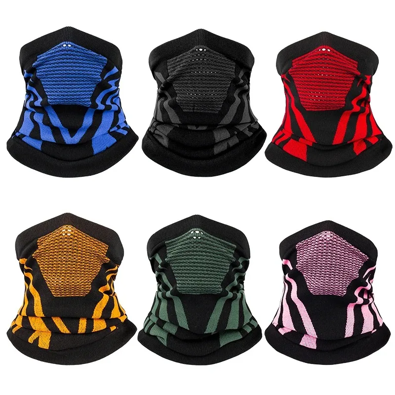 Thermal Face Bandana Mask Cover Neck Warmer Gaiter Bicycle Cycling Ski Tube Scarf Hiking Breathable Masks Print Women Men Winter