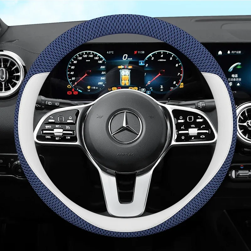 Car Steering Wheel Cover for Mercedes Benz A B C E S Class W204 W205 W210 W212 W213 W176 W463 GLC GLB GLE AMG Auto Accessories