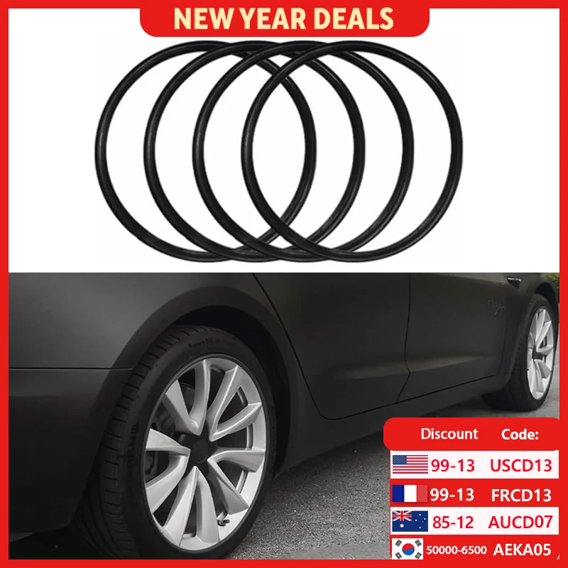 

4PCS Automotive Alloy Wheel Protector Ring Anti-Scratch HubCap Patch R15 R16 R17 R18 R19 R20 R21 R22 Full Rim Cover Accessories