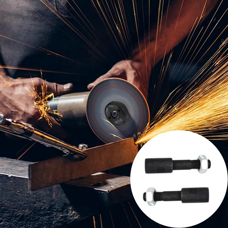 A88Z 2 Pack Shaft Arbor Extender, Bench Grinder Extension Shaft, 8 Mm To 10 Mm Motor Arbor Adapter Threaded Shaft Backing Kit
