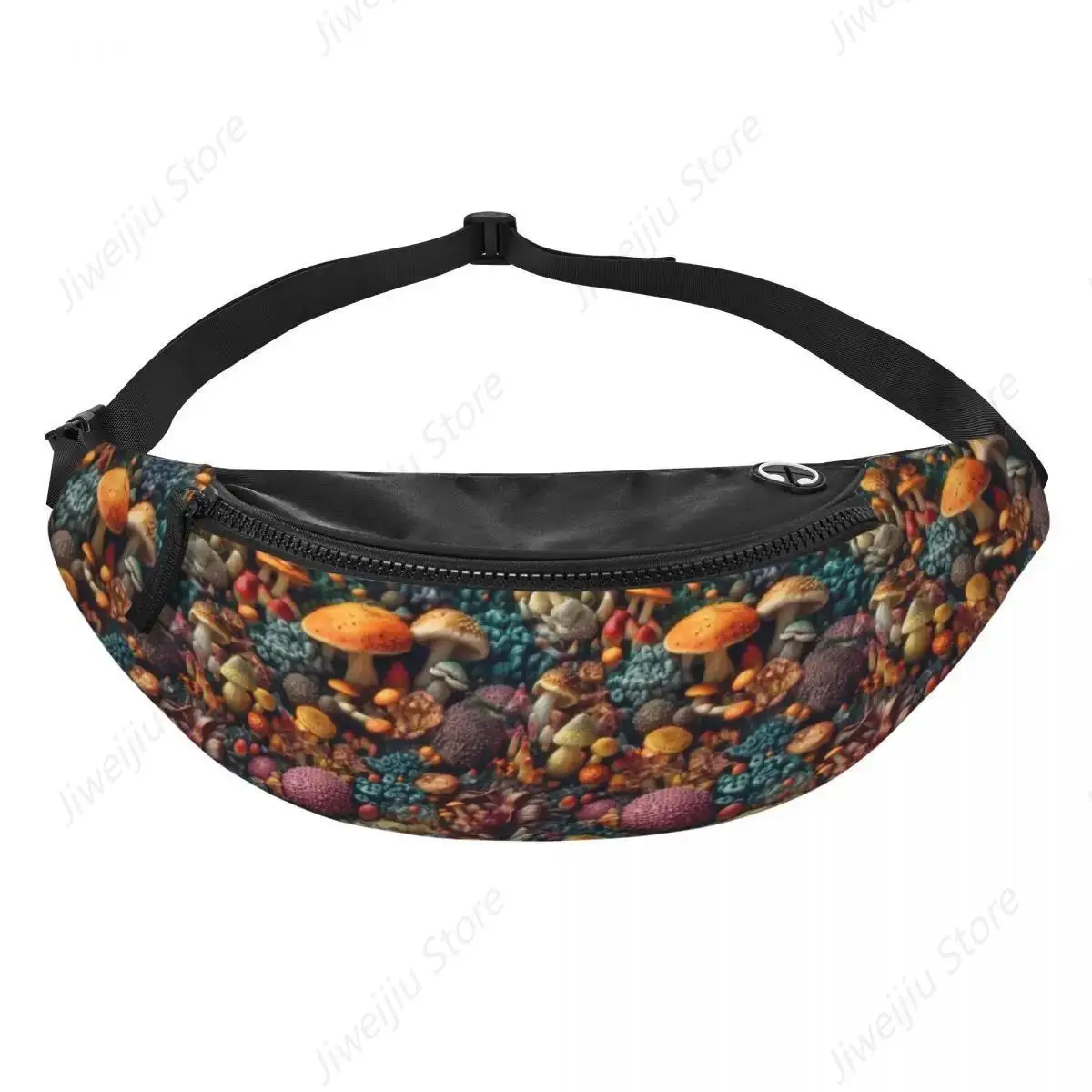 Custom Wild Mushrooms Collection Fanny Pack for Women Men Fashion Crossbody Waist Bag Cycling Camping Phone Money Pouch