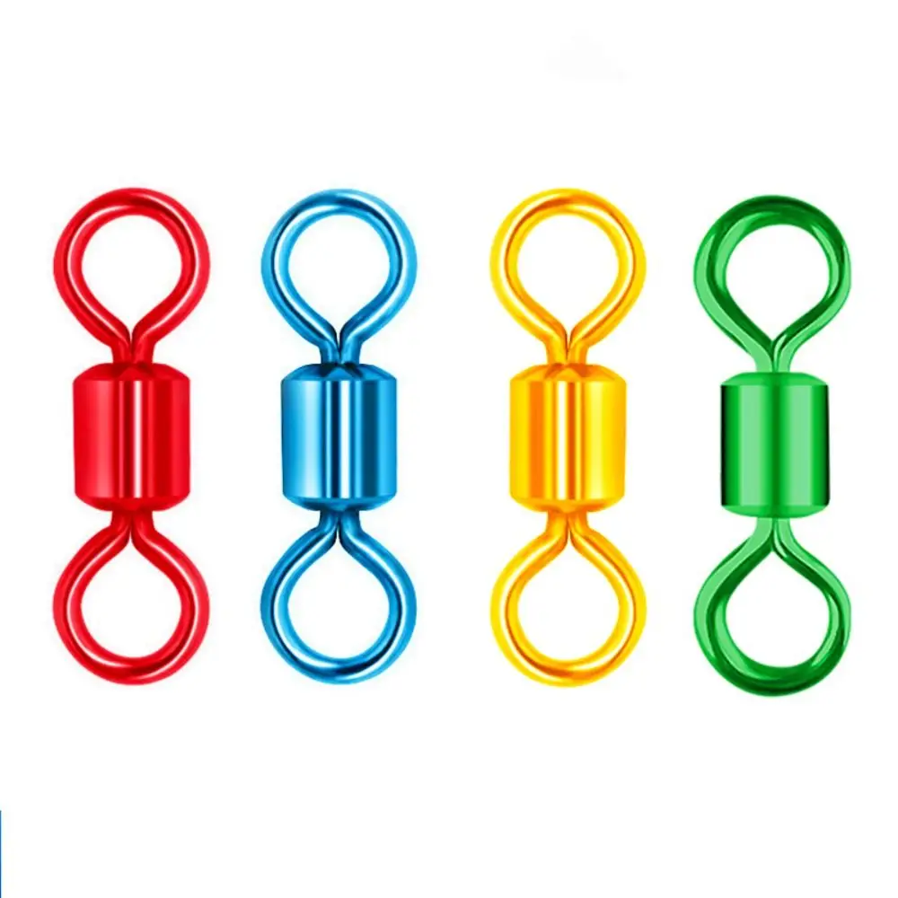 100PCS/Lot Stainless Steel Solid Rings Ball Bearing Swivel Fishing Hook Connector Fishing Accessories