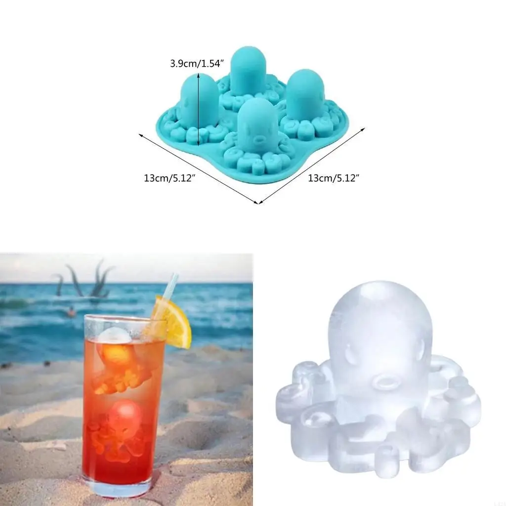 L43A Creative Octopus Maker DIY Tray Silicone Chocolate M