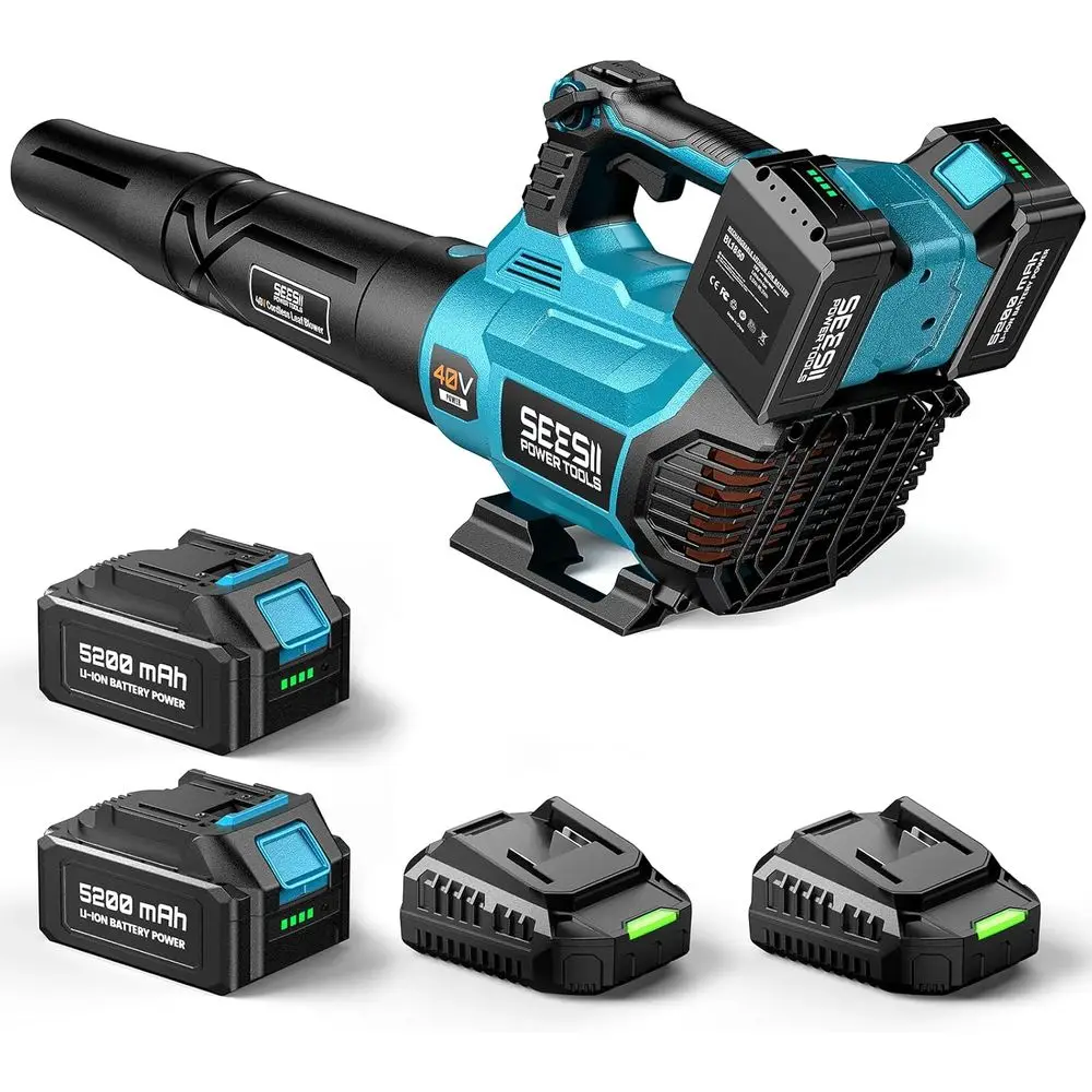 

Шнур вентилятора Lea 40 В, бесщеточный двигатель Lea мощностью 600 см, 160 миль в час, с 2 батареями емкостью 5200 мАч и турбо-кнопкой и электроприводом VariablControl