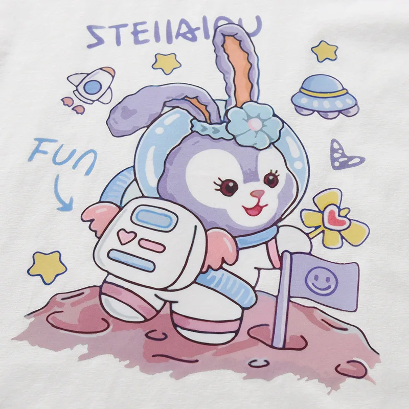 子供のためのディズニーTシャツ,スタルーウの漫画のスウェットシャツ,ラウンドネック,長袖,カジュアル,コットン,秋の服