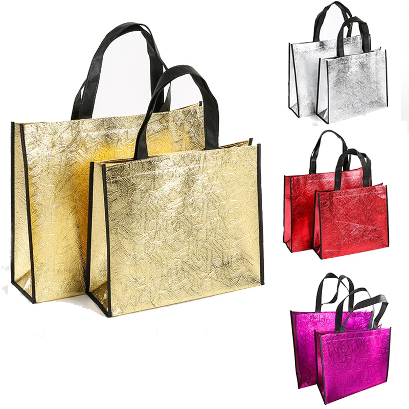 Large Capacity Women Shopping Bag Reusable Canvas Travel Storage Bags Laser Glitter Female Handbag Grocery Canvas Tote Eco Bag