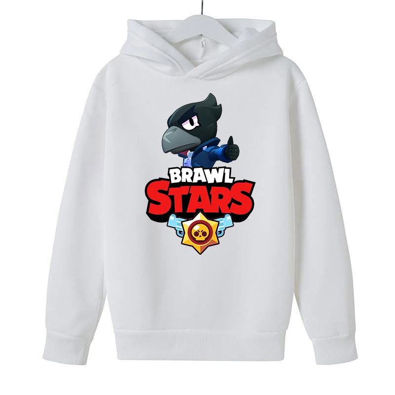 Anime Cartoon Kids Hooded Sweatshirt Printed Leon Poco Crow Tops Boys Girls Winter Warm Pullover Casual Loose Child Clothes