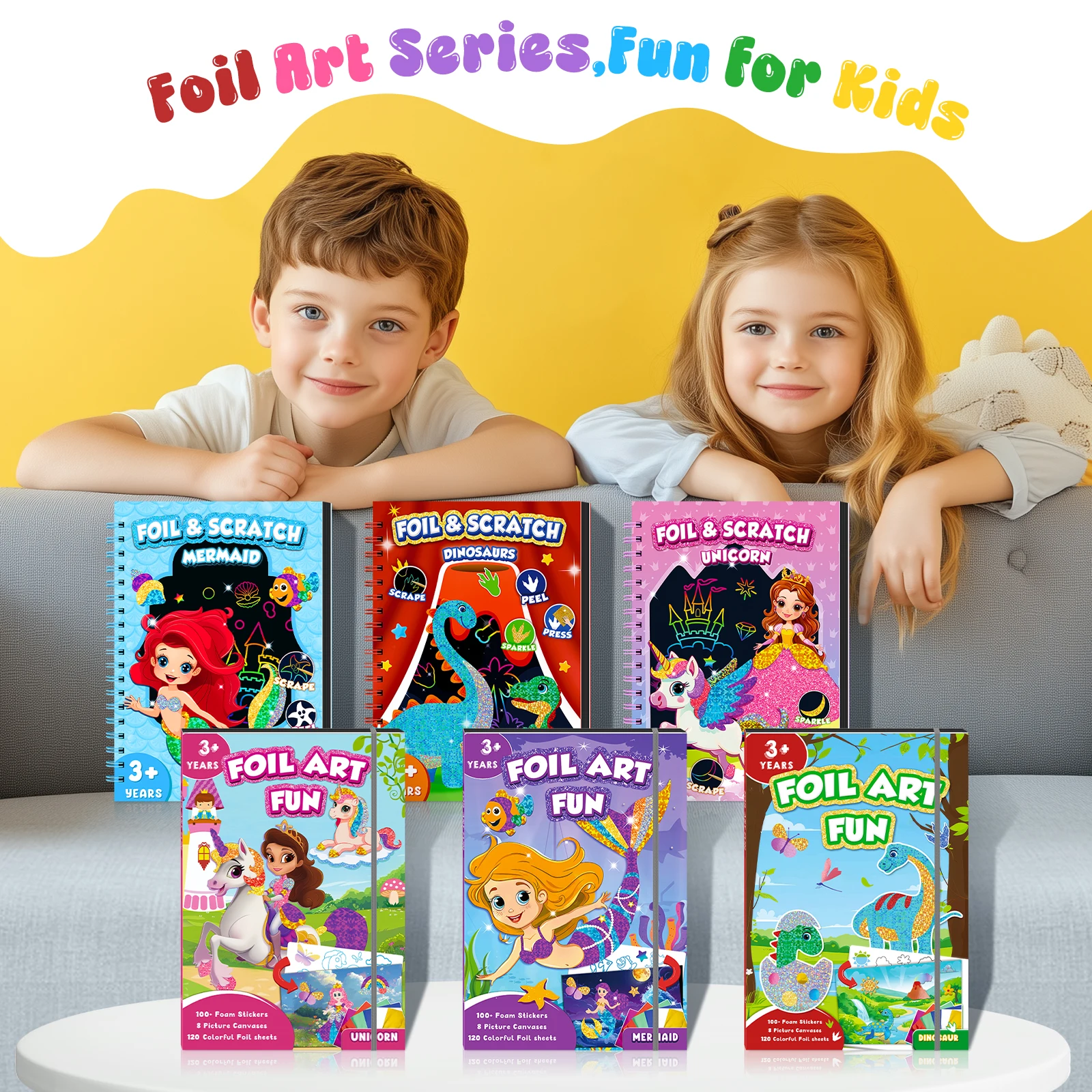 2 in 1 Rainbow Scratch การ์ดฟอยล์หนังสือ Magic สี Scratch-Off Pad การ์ดเด็กวาดภาพวาดของเล่น Scratch Art สําหรับเด็ก