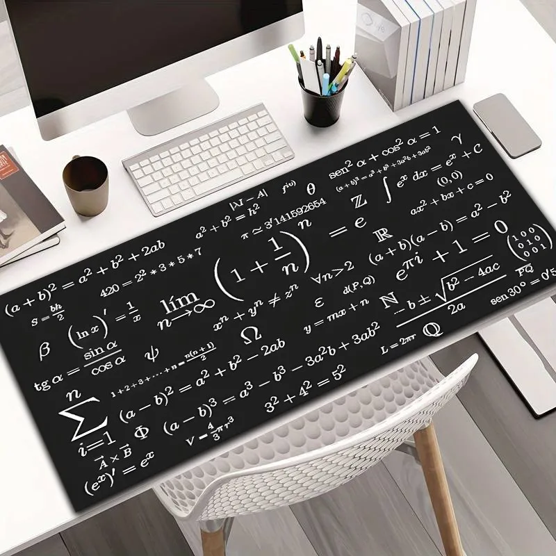 CIFBUY Math Equation Pattern Mouse Pad Large Gaming Desk Mat Non Slip Rubber Base Washable for PC Office Home Decor Gift