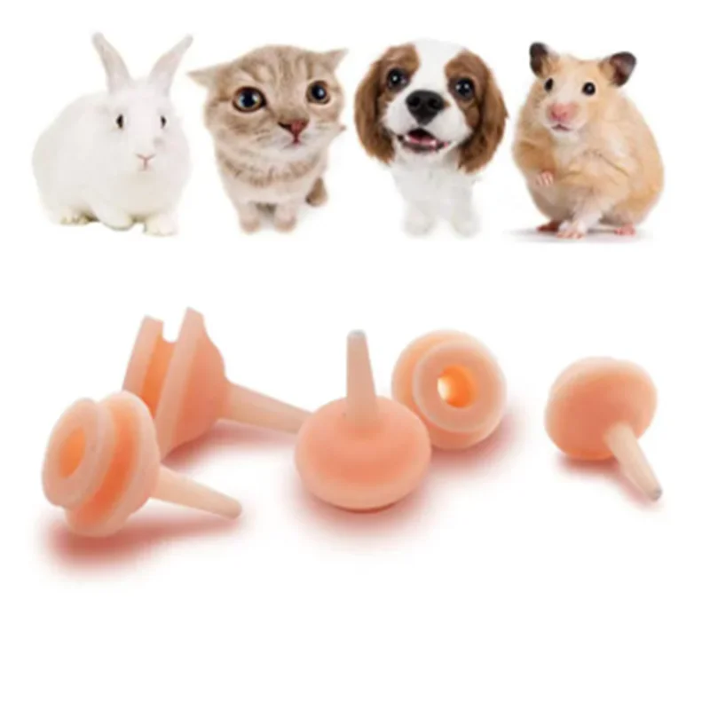 1pcs Pet Silicone Feeding Nipple Puppy Dog Cat Pacifier For Newborn Kittens Puppies Rabbit Small Animal Feeder Parts Teat S/L