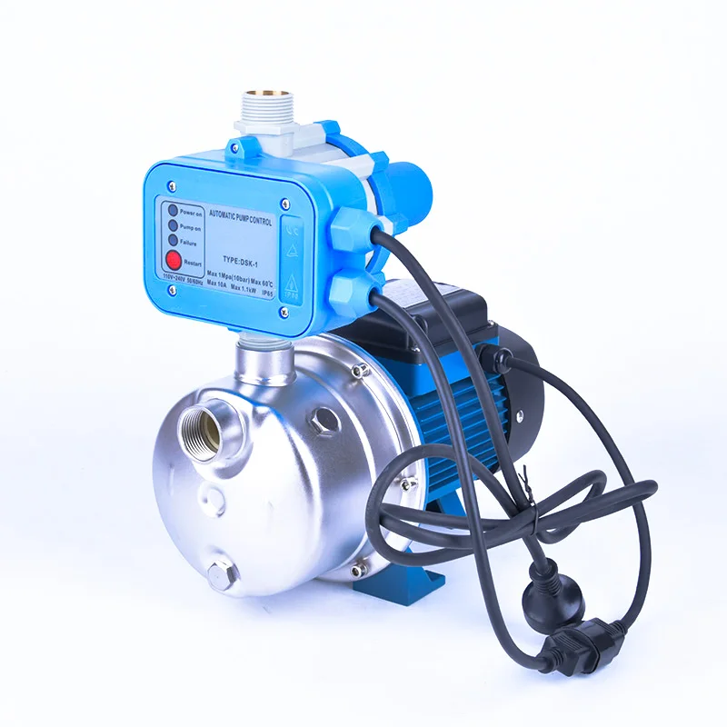 750 Watt Automatic Pressure Control Electric Self-Priming Jet Pump Food Grade Stainless Steel for Household Use