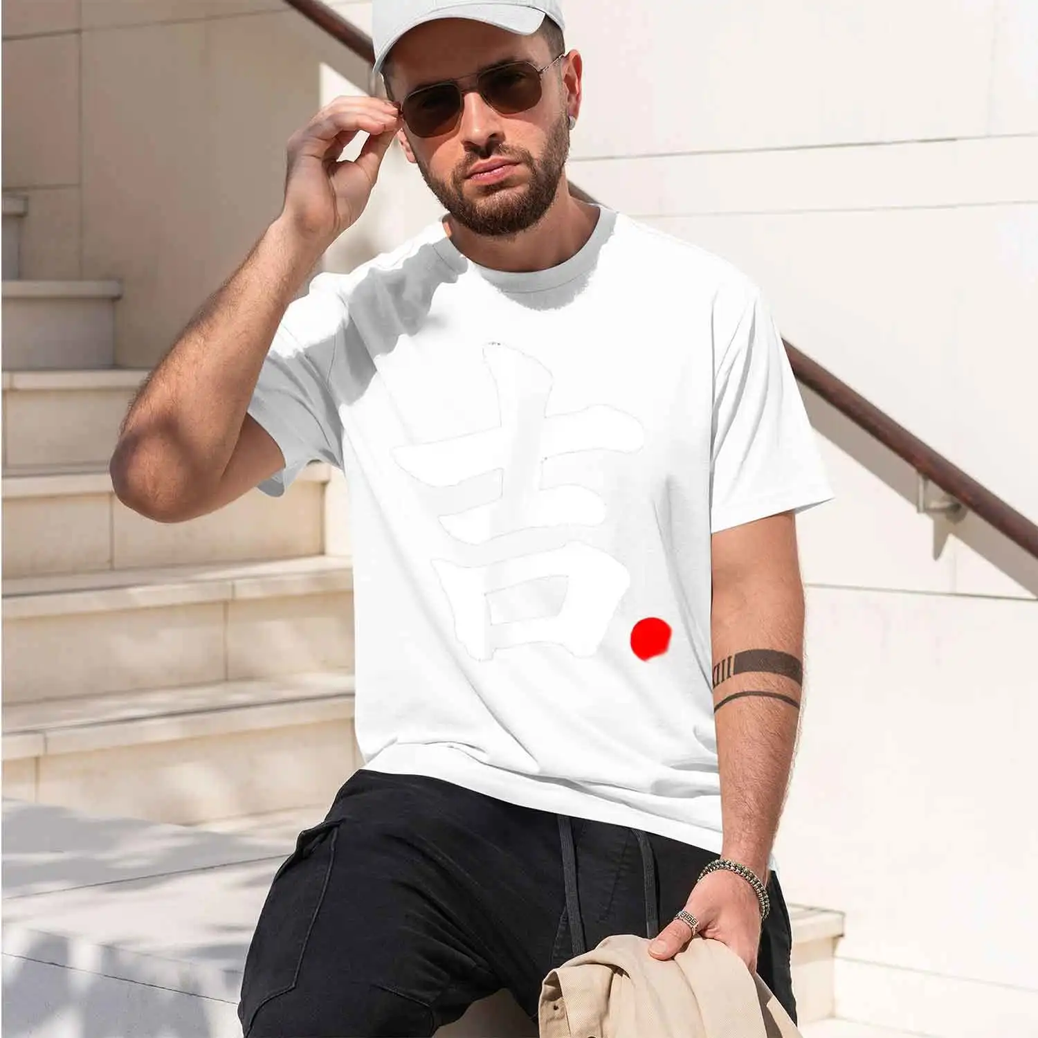 “Lucky” Janese Language Kanji Word T-Shirt Unisex Summer Streetwear Casual Printed T-shirt Camisas Streetwear 2026 New Model Sho