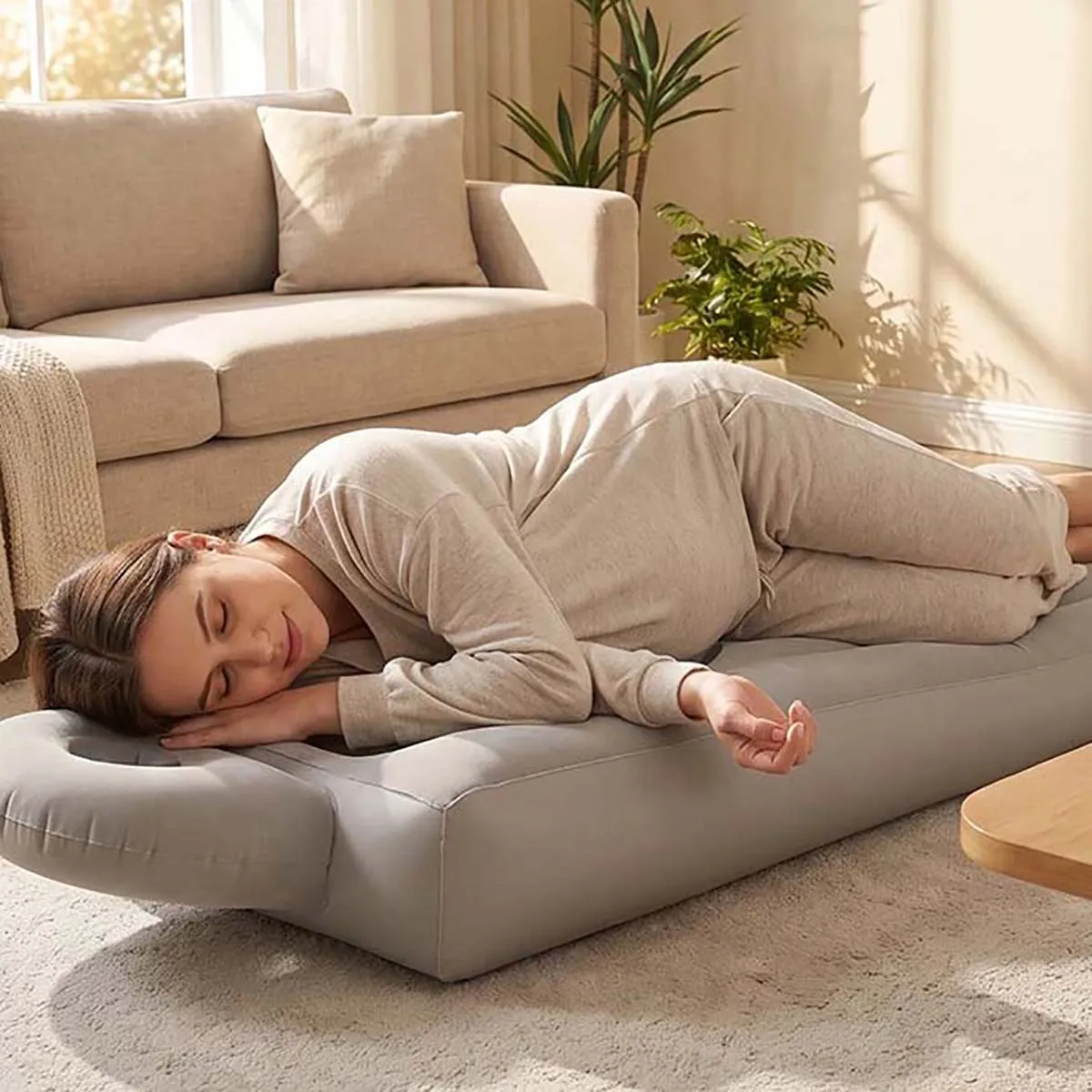 Inflatable Pregnancy Pillow Yoga Mat For Pregnant Women Inflatable Mat Mattress Pregnancy Maternity Body Bed Pillow Sleeping Mat - view 2