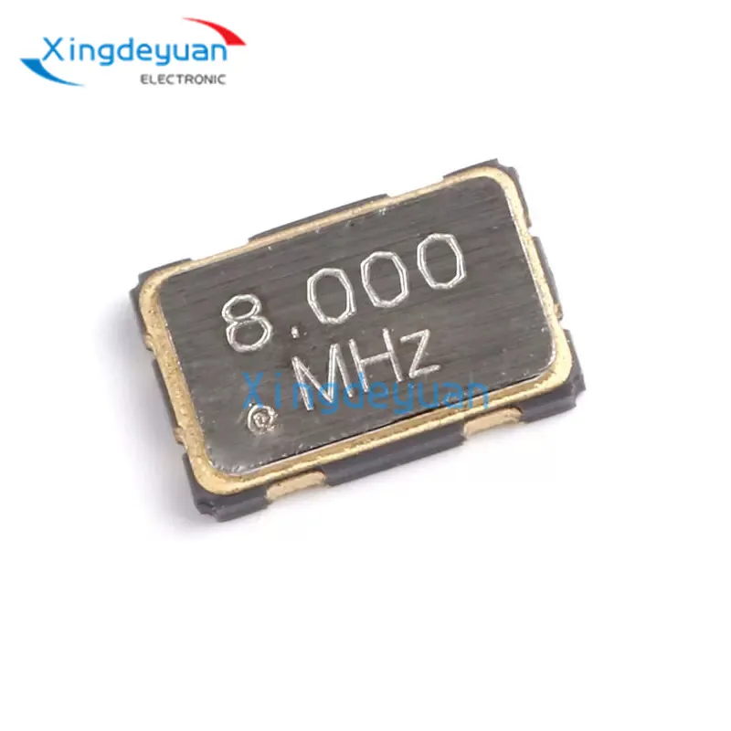 5PCS SMD active crystal oscillator 5032 8.000MHz 25PPM 3.3V 5.0*3.2mm 4-pin resonator