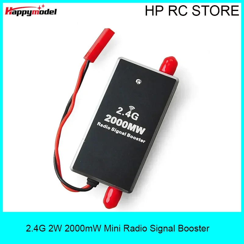 FPV 2.4G 2W Mini Signal Amplifier Module 2000mW, 33dBm Output 5-16V CNC Cooling Case for Phantom RC Transmitter Range Extend