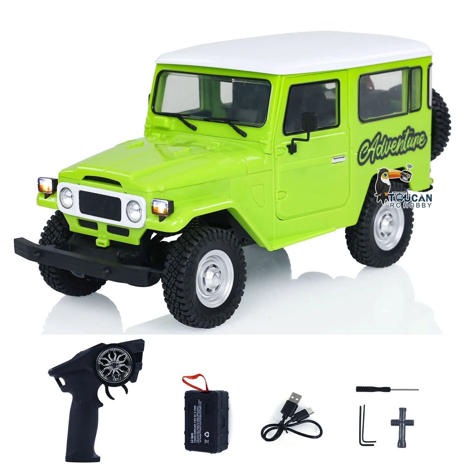 HG 1/16 RC Off-road Vehicles 4x4 FJ40 Electric Crawler Car Light Sound Systems Smoking Unit Boys Gift Toys TH23353