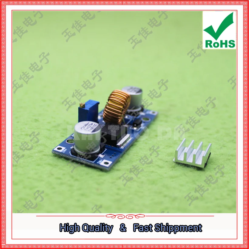 5A DC-DC Step Down Buck Adjustable Module 4V ~ 38V High Power 96% High Efficiency Low Ripple Power Supply Converter