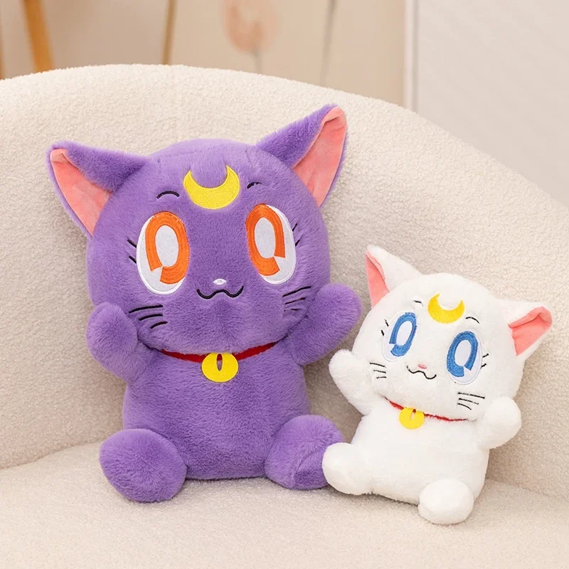 23/35cm Cute Sailor Moon Cat Plushies Artemis Luna Cat Plush Toy Stuffed Anime Lovely Soft Doll Xmas Gifts Girl Home Decor
