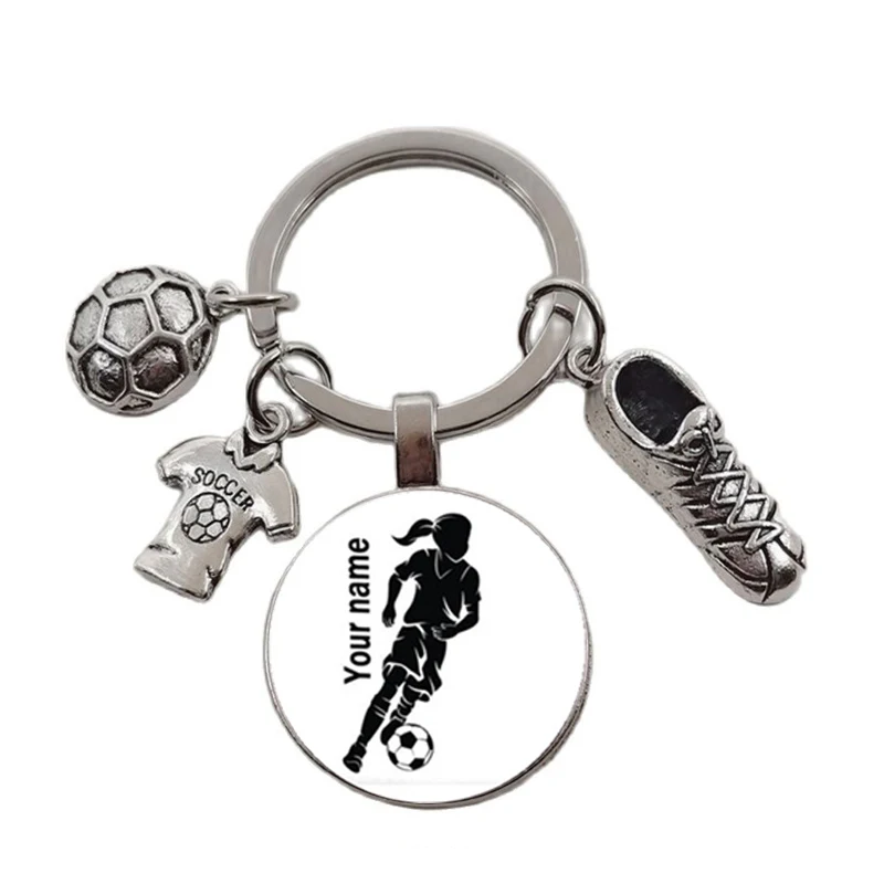 Fußball Diy Custom Name Keychain Zu Spielen Fußball Junge Keychain, Diy Keychain Für Fußball Liebhaber – Detail 2