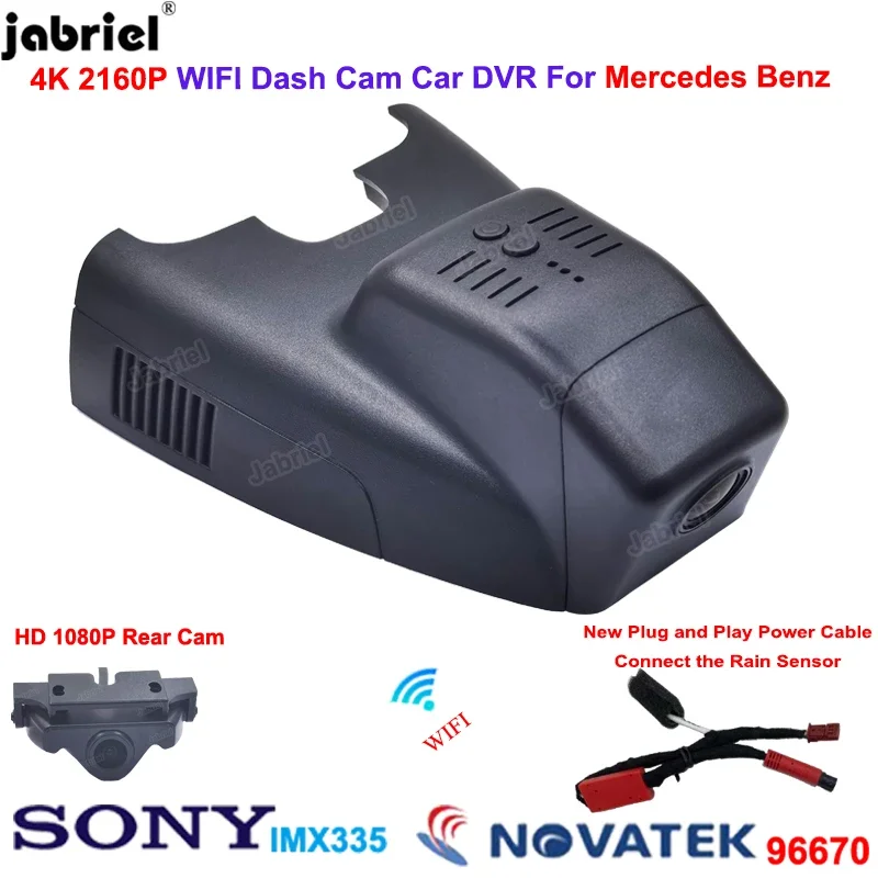 4K UHD 2160P Wifi Car Dvr Video Recorder Dash Cam for Mercedes Benz B Class w247 w246 B250 B260 B180 B200 2011-2019  Dashcam 2K