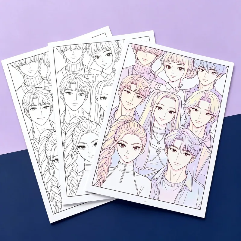 32-page Adult Fun Stress-relieving Graffiti Practice Book Coloring Book Featuring Female Celebrity Characters Perfect Gift