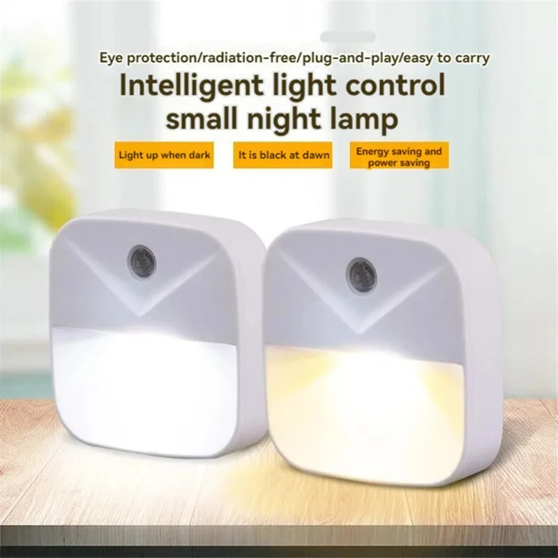 LED Night Light Toilet Sensor Lamp, Light Control Night Light Creative Energy-saving Night Light Energy-saving Night Light