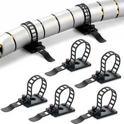 10/20/30PCS Cable Tie Wire Management Clips Cable Organizer for Desk Wall Adjustable Cable Holder Power Cord Car Organizer Clamp
