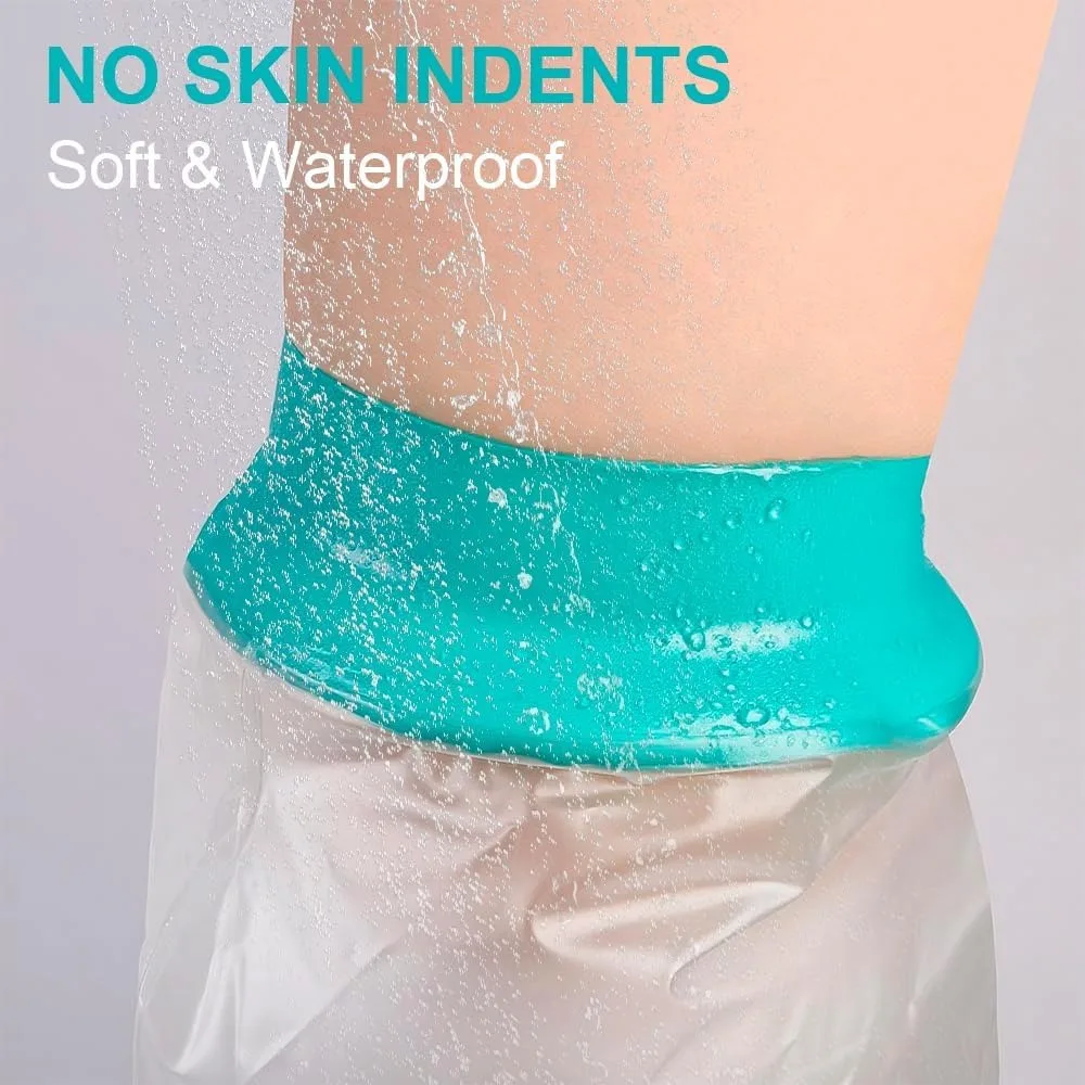 Waterproof Leg Cast Shower Cover Non Slip Reusable Medical Protector Sleeve for Knee Calf Injury Wound Bandages