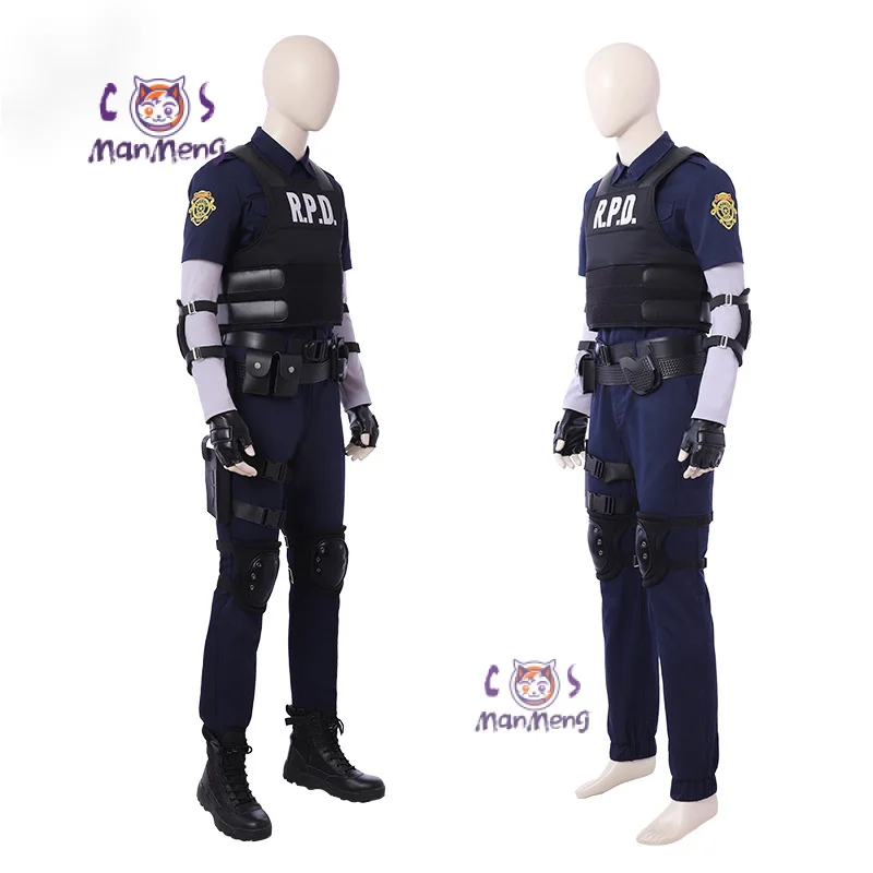 Resident 4 Remake Leon S Kennedy Evil Cosplay Costume Jacket Coat Tops Pants Man Fantasia Outfits Halloween Party Suit