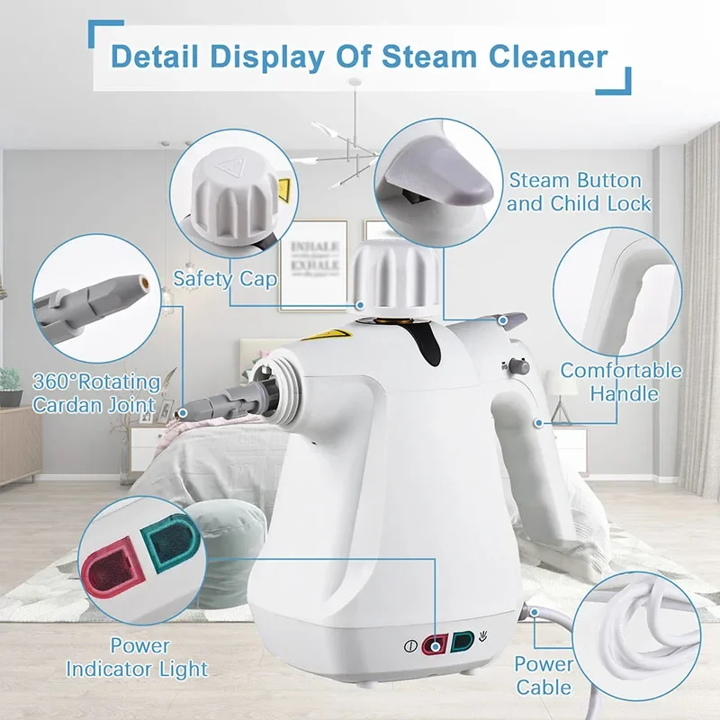 Handheld High Temperature Disinfection Steam Cleaner Air-conditioning Kitchen Range Hood Steam Cleaning Machine Cleaning Tools