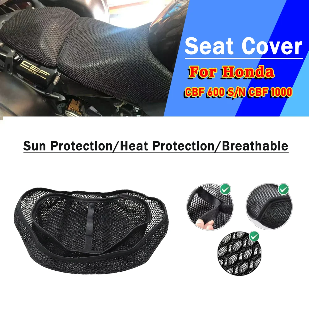 

For Honda CBF600 S/N CBF1000 CBF 600 Mesh Motorcycle Seat Cover 3D Elastic Breathable Heat Resistant Anti-Slip Protector Cover