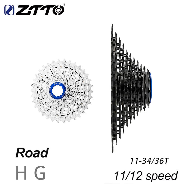 

ZTTO Road Bike HG Cassette For Big Power Rider 11/12 Speed 11-34T 11-36T 11/12V Ultralight Freewheel Bicycle Steel Sprocket