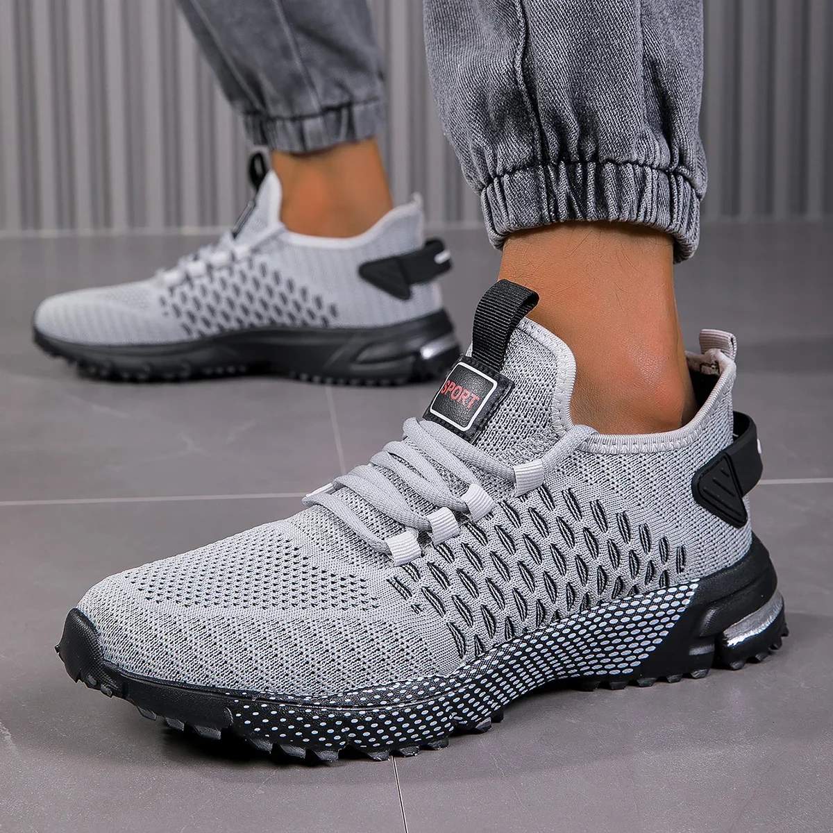 

New Men Running Shoes Jogging Leisure Fashion Comfortable Casual Walking Lace-up Breathable Sneakers Blade Loafers Brand Outdoor
