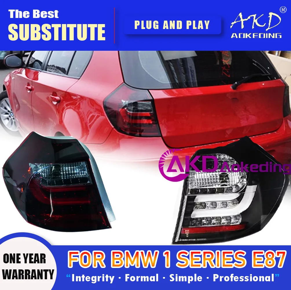 AKD Tail Lamp for BMW 1 Series E87 LED Tail Light 2004-2011 E81 E87 Rear Fog Brake Turn Signal Automotive Accessories