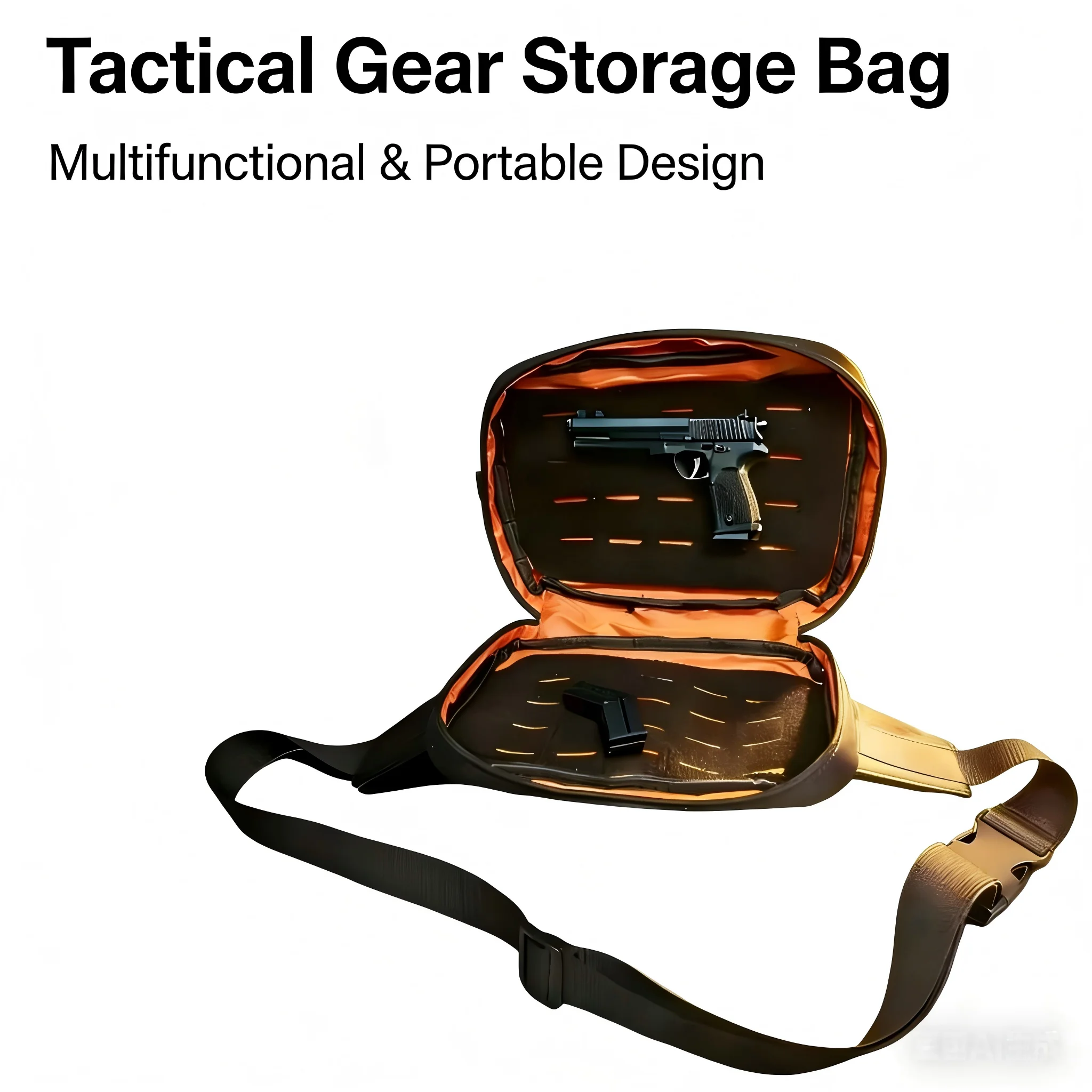 Tactical EDC Carry Bag - Molle System Modular Pouch with Secure Storage for Tools & Accessories