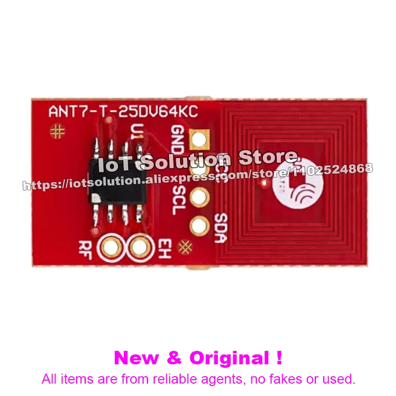 ANT7-T-25DV64KC 14x14mm Double Layer Antenna Reference Board for the ST25DV64KC Dual Interface EEPROM ANT7 T-25DV64KC