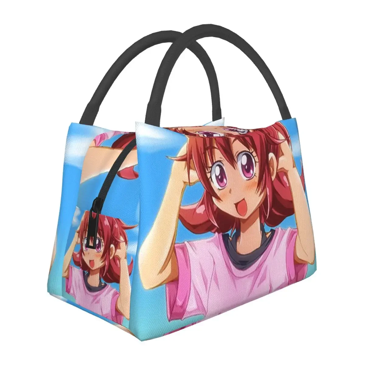 Smile Precure Lunch Bags Insulated Bento Box Waterproof Lunch Tote Picnic Bags Cooler Thermal Bag for Woman Student School