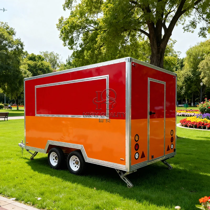 Mobile Food Kiosk Hot Dog Stand Concession Trailer Ice Cream Trucks Taco Cart Sweet Corn Shop Small Fast Food Trailer