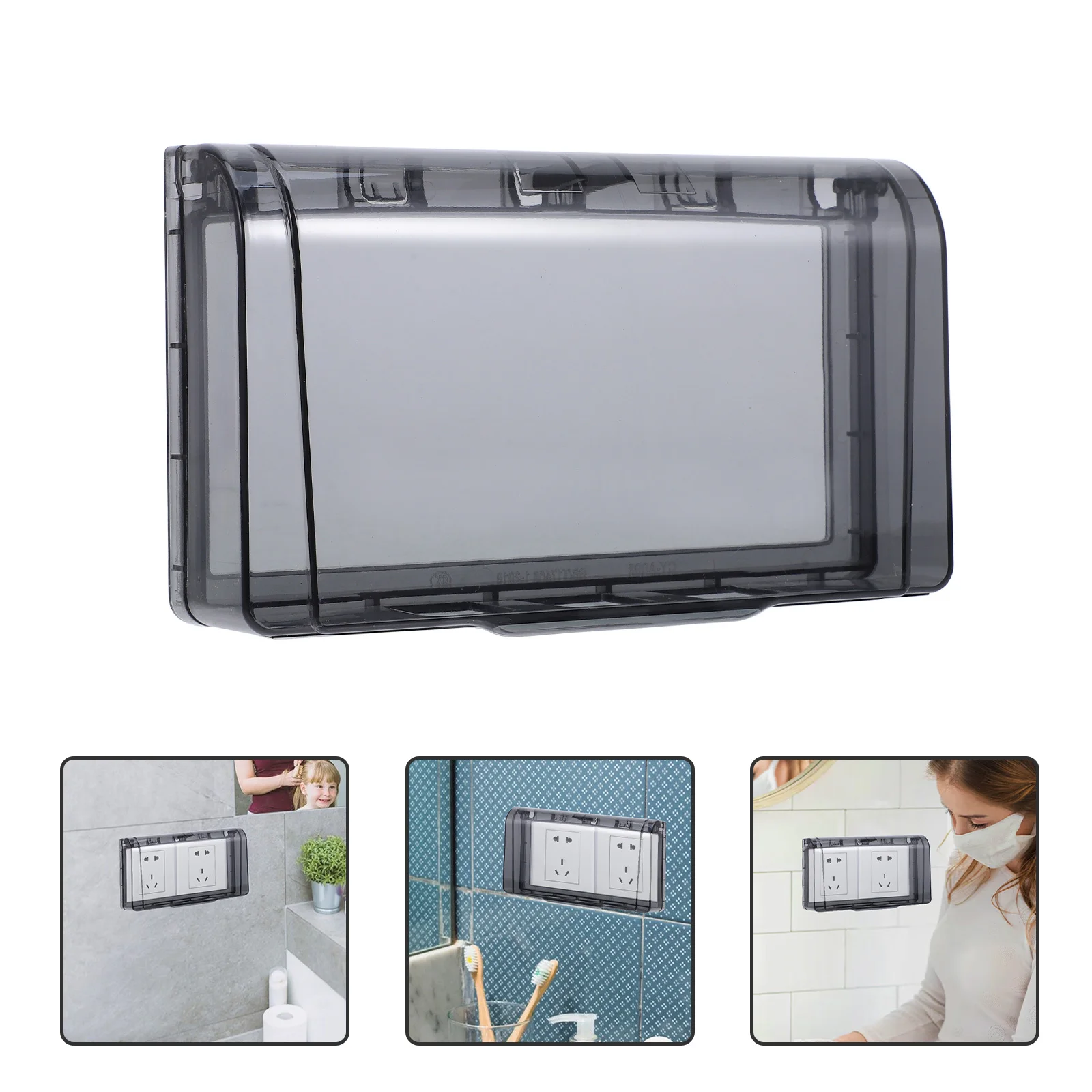 

Waterproof Outlet Box Plastic Flip Socket Protector For Outdoor Kitchen Socket Waterproof Cover Bathroom Transparent