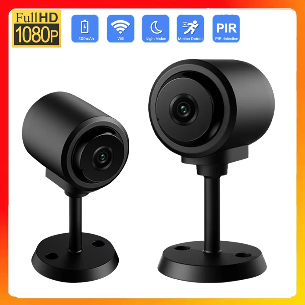 

Mini WiFi Camera HD 1080P Night Vision Included Motion Sound Detector in Home Office 130 Degrees Wide Angle Security Cameras