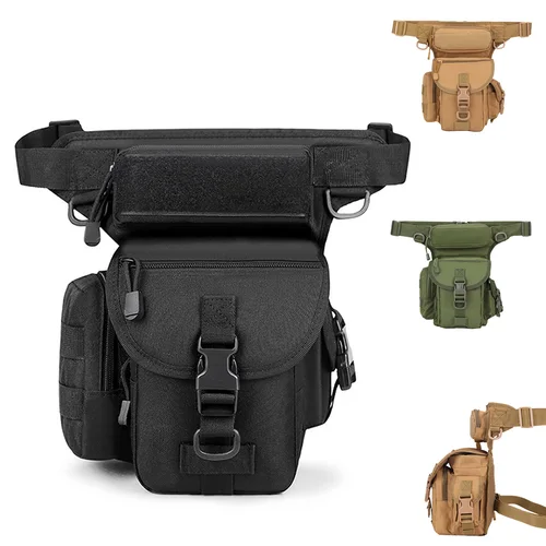 Riñonera de cintura para hombre, bolsa para pierna, militar, táctica, motocicleta, cámara, deportes, viaje, nailon, cinturón de cadera, riñonera para el muslo