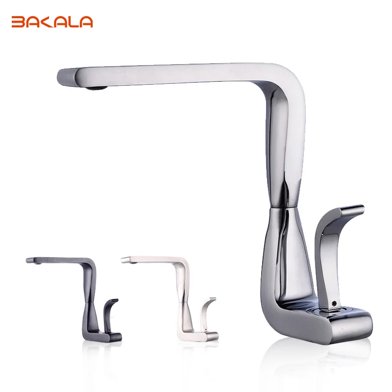 Modern washbasin design Chrome finished  Bathroom faucet mixer waterfall  Hot and Cold Water taps for basin of bathroom F8153