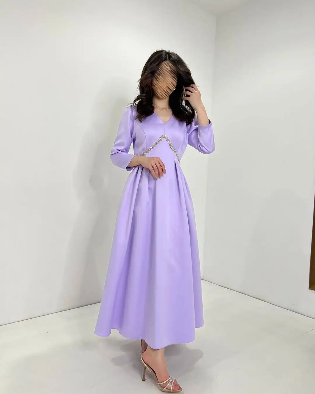 

Customized Long Sleeves Prom Dresses V Neck Beadings Vestidos De Gala Cocktail Party Women Wear Club Formal Gowns