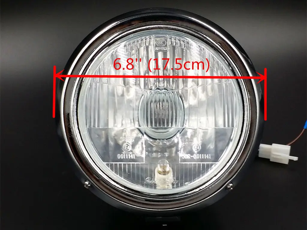 Bottom Mount Headlight Lamp For Harley Yamaha Kawasaki Suzuki Cruiser Touring FL