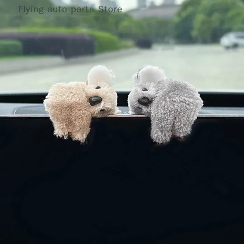 NEW Cute Cartoon Plush Koala Car Interior Decoration Auto Rearview Mirror Control Screen Decoration Car Interior Accessories