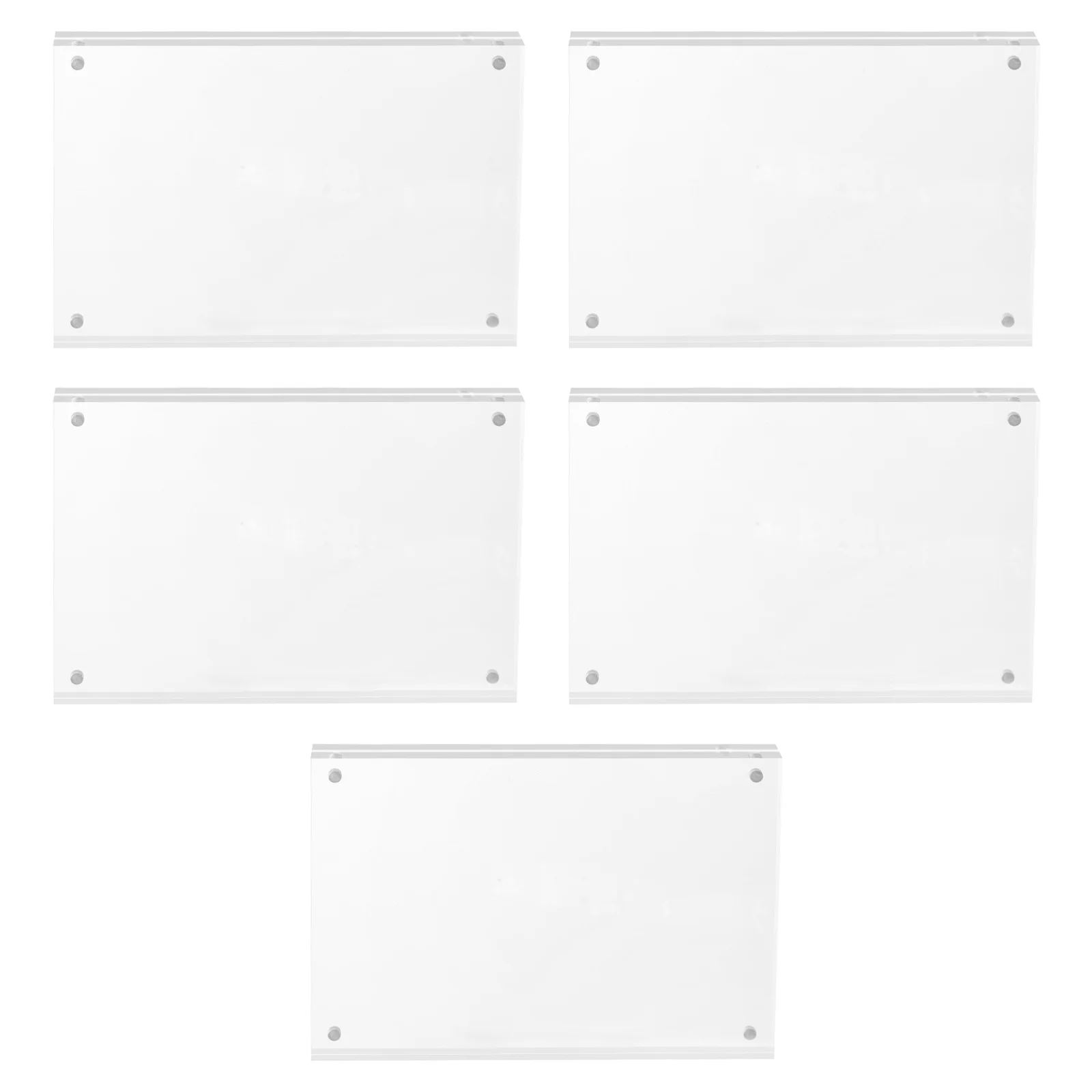 5 قطعة إطار صور شفاف 8*0.8*6in الاكريليك إطار عرض الصور ملصق عرض موقف لتزيين مكتب الغرفة