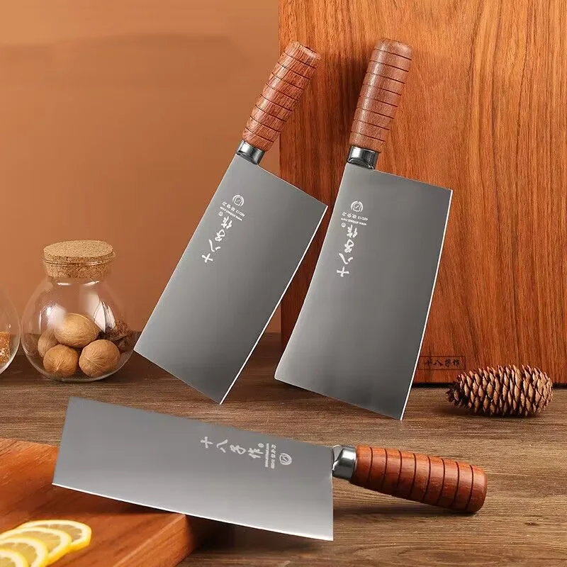 

Shibazi Stainless Steel Kitchen Slicing Meat Vegetable Knife Professional Chinese Chef Cleaver Knives Cutting Cooking Tools