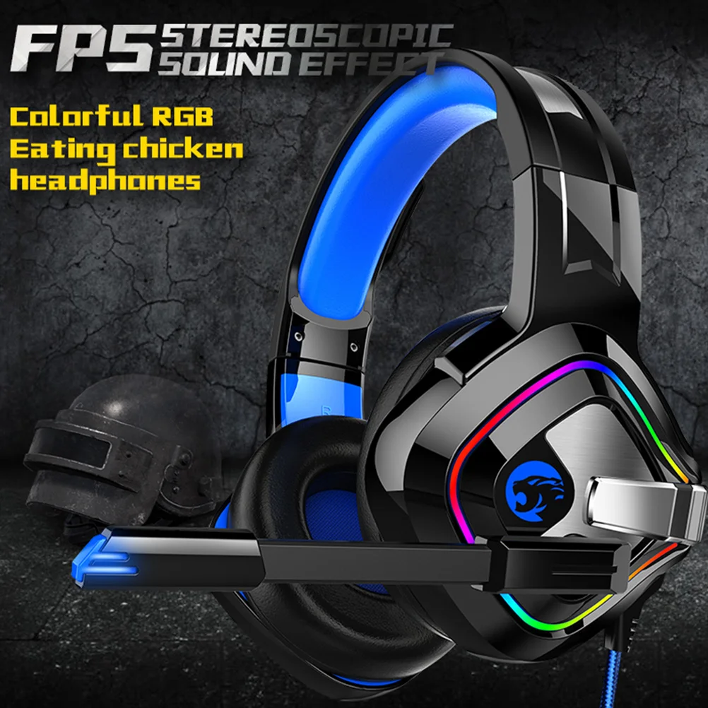 

LED Game Headset 50mm Speaker Driver 7.1 Surround Sound Noise Canceling 90 Degree Rotatable Adjustable Rgb Light Gaming