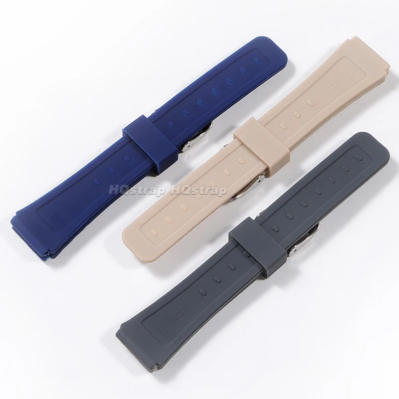 Silicone Strap 18mm for Casio F-91w Watch Band Rubber Waterproof Bracelet Universal Replacement Wristband Soft Sport Watchbands